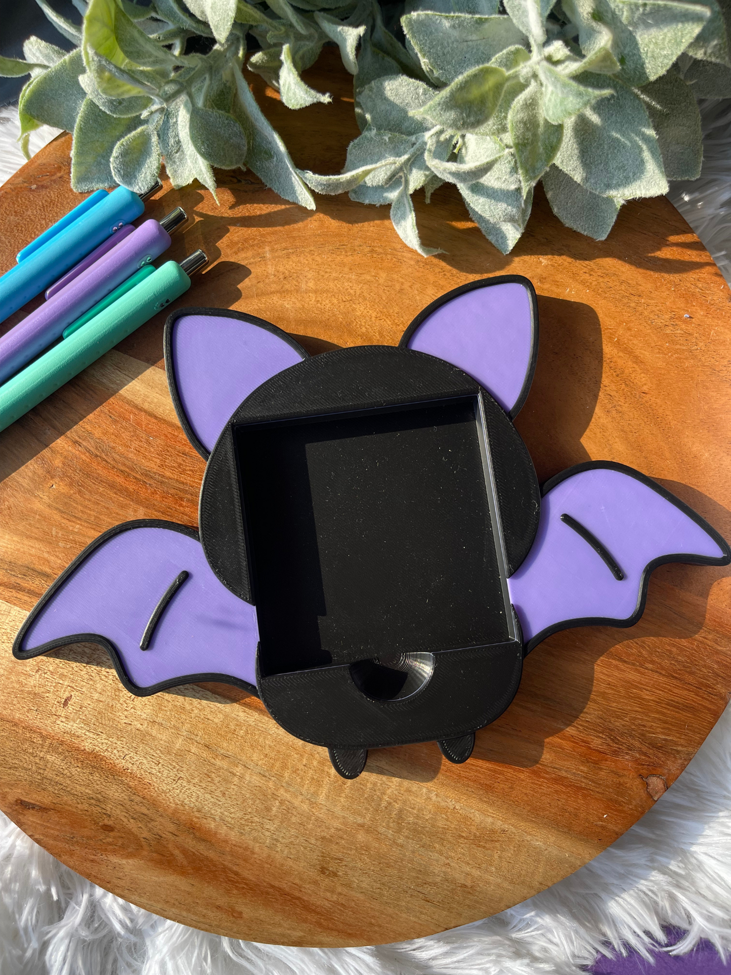 Bat Sticky Note Holder – Cute Halloween Desk Accessory for 3x3 Notes