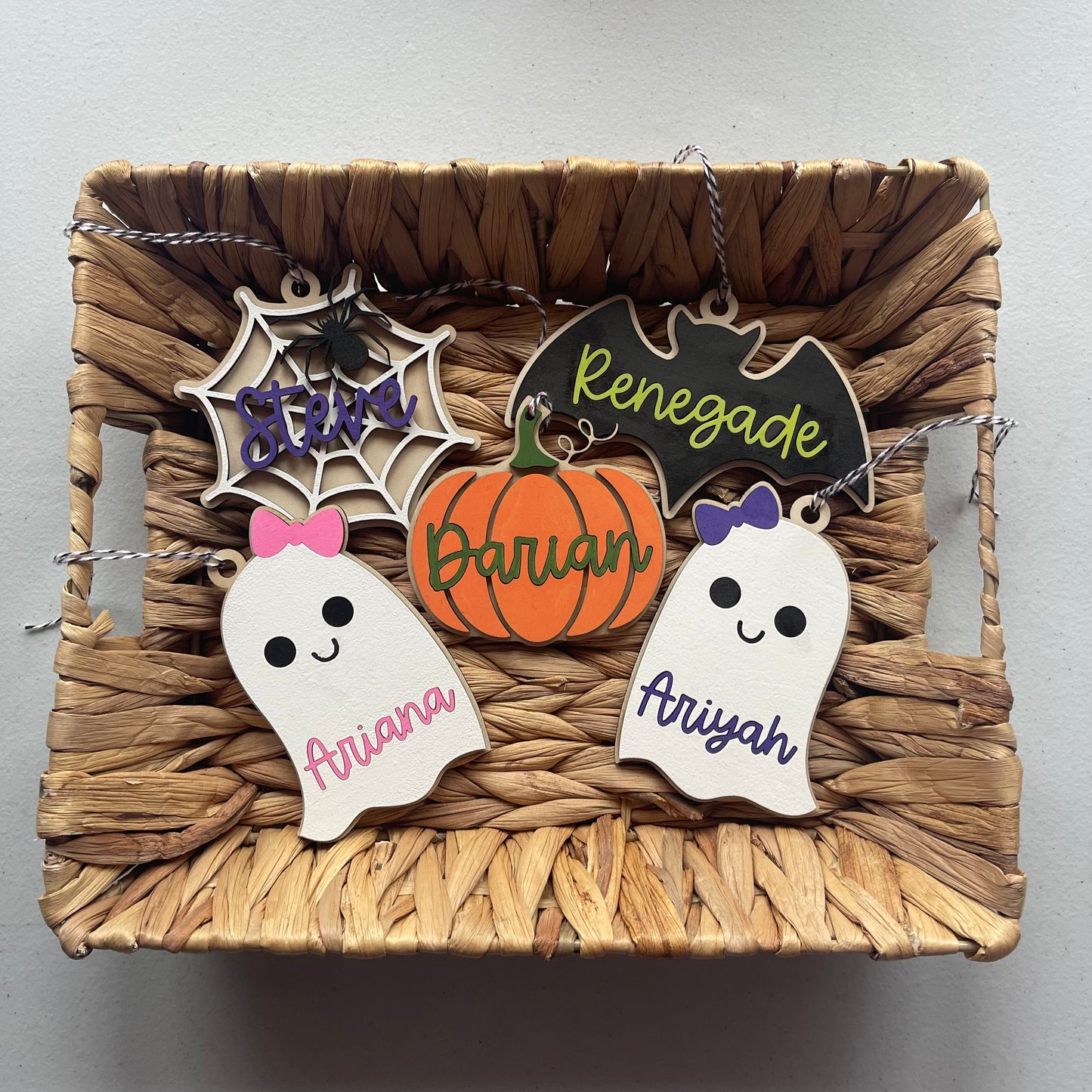Large Boo Basket Tags