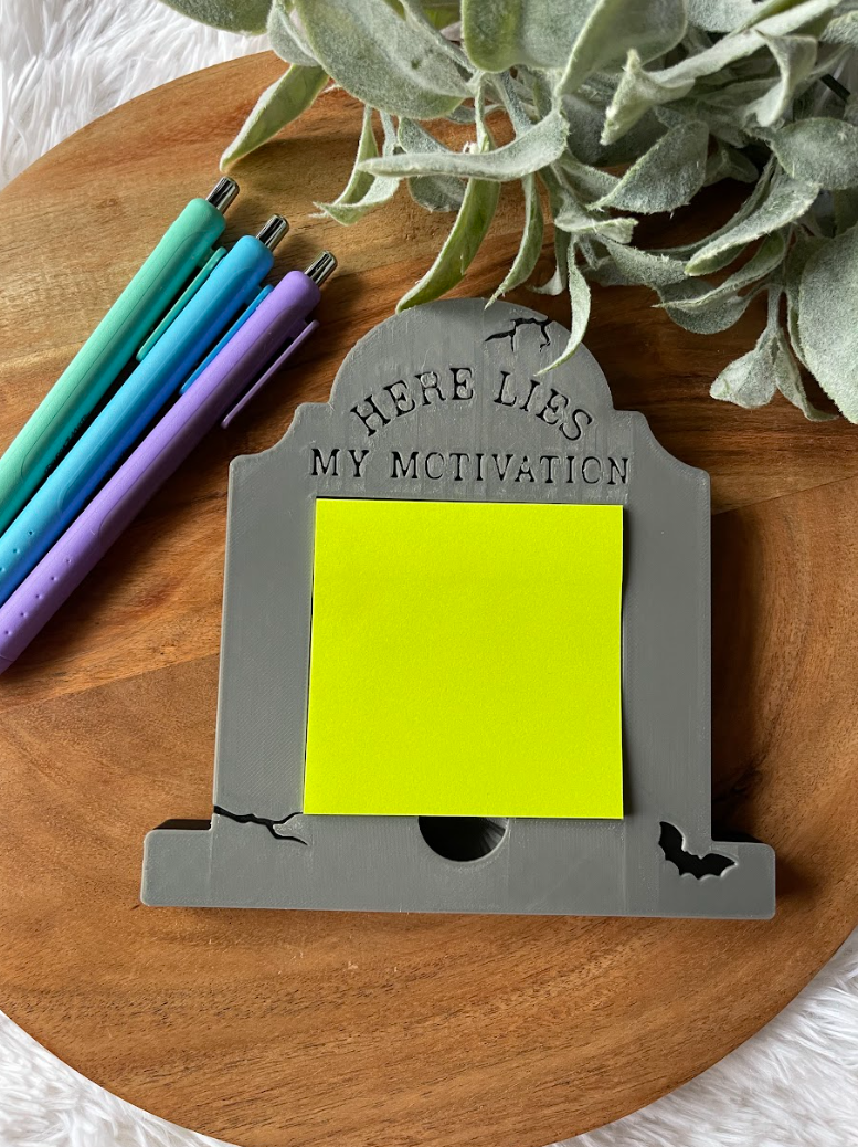 Tombstone Sticky Note Holder – Halloween Office Decor for 3x3 Sticky Notes