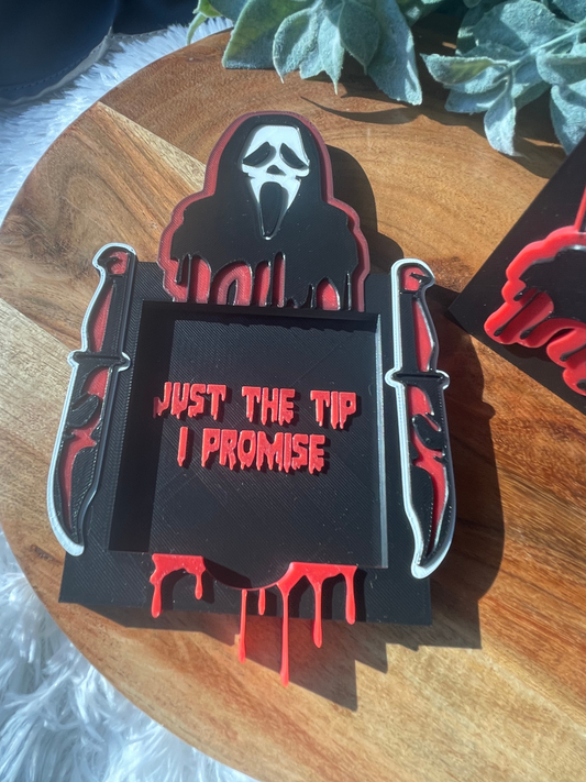 Just the Tip Sticky Note Holder – Horror Parody Desk Decor for 3x3 Sticky Notes
