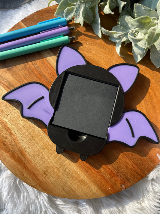Bat Sticky Note Holder – Cute Halloween Desk Accessory for 3x3 Notes