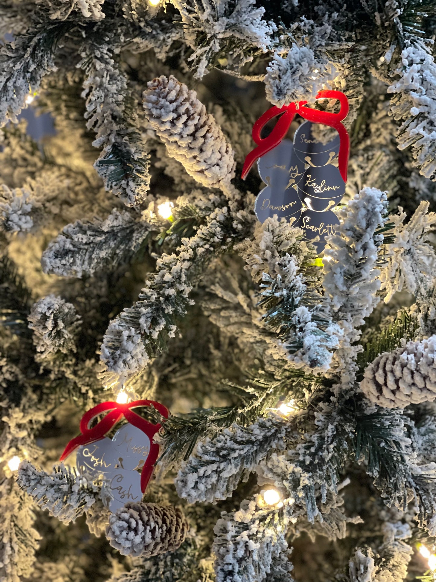 Personalized Family Ornament – Acrylic Jingle Bell Cluster
