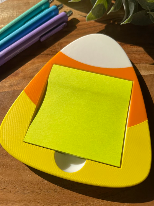 Candy Corn Sticky Note Holder – Cute Fall Desk Accessory for 3x3 Sticky Notes