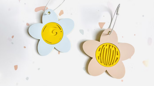 Flower Backpack Name Tag – Personalized Acrylic Bag Tag for Kids