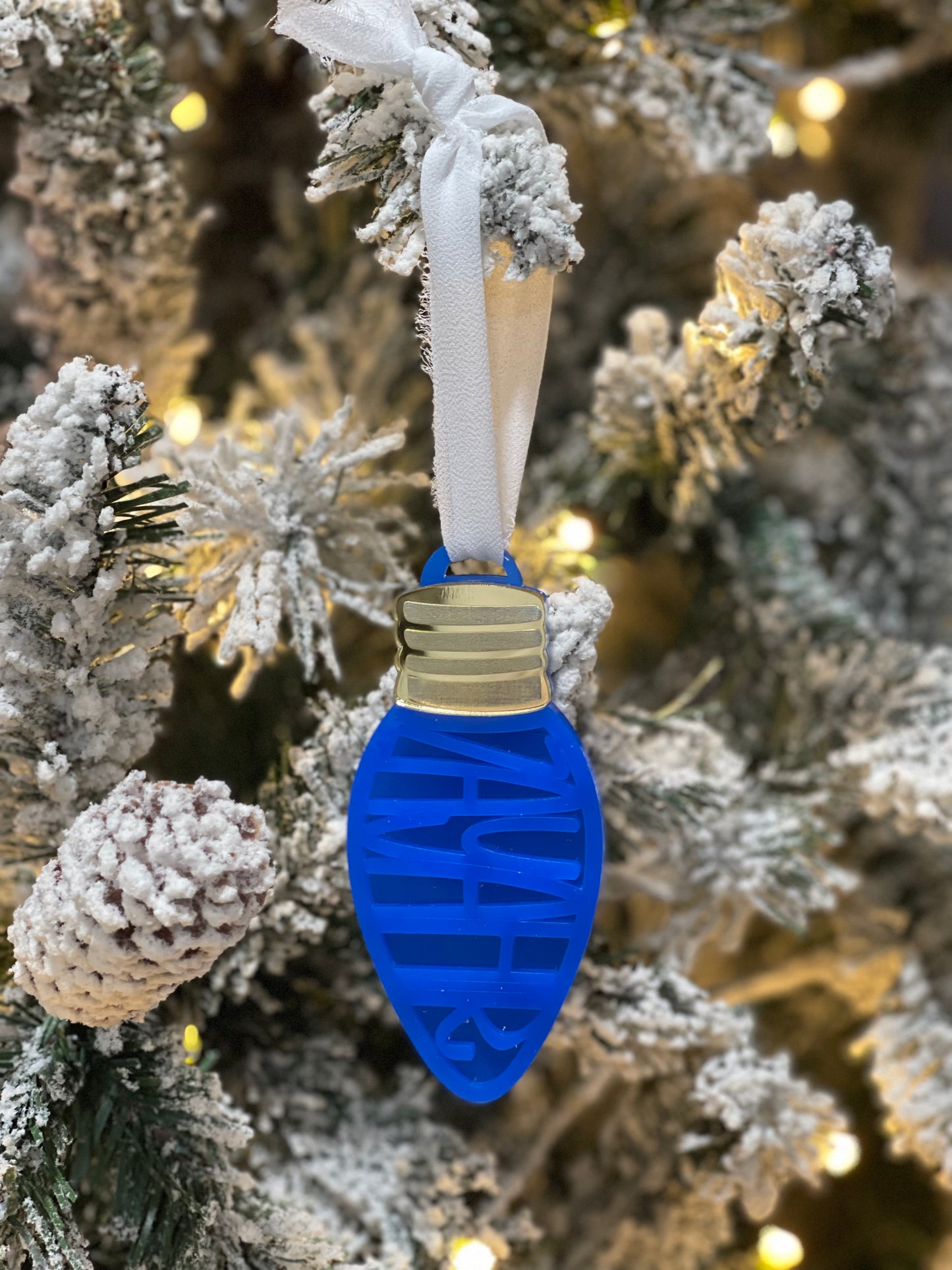 Personalized Christmas Light Bulb Ornament