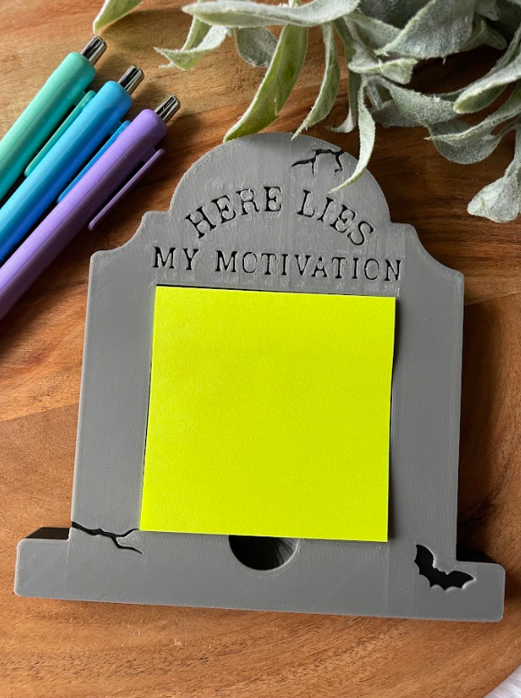 Tombstone Sticky Note Holder – Halloween Office Decor for 3x3 Sticky Notes