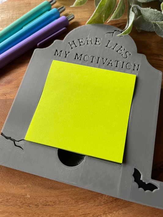 Tombstone Sticky Note Holder – Halloween Office Decor for 3x3 Sticky Notes